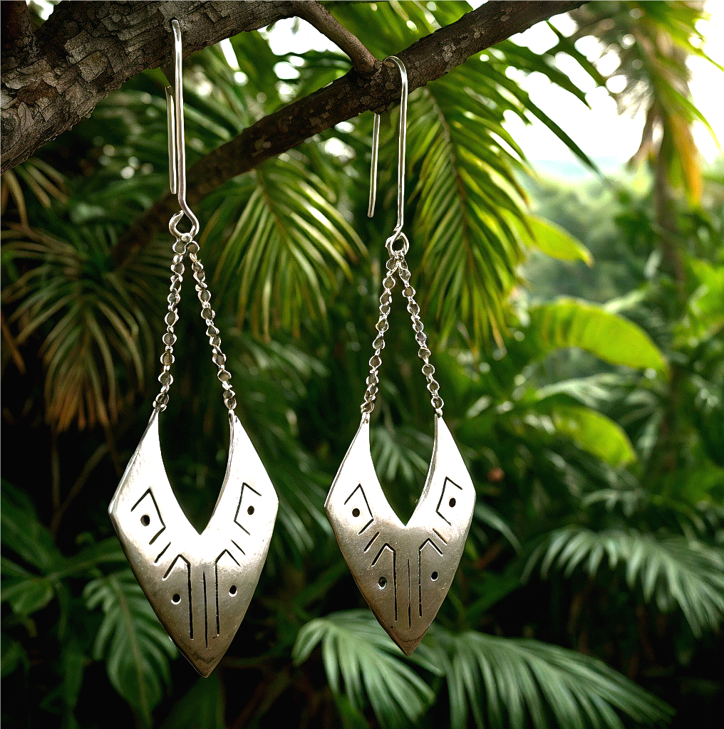 Aja Drop Earrings ~ Silver Plated