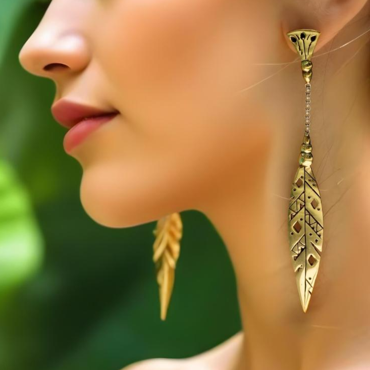 Khiki Earrings ~ Italian Brass